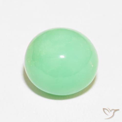 8.40ct Naturale Verde felce chiaro Crisoprasio, Ovale, Opaco