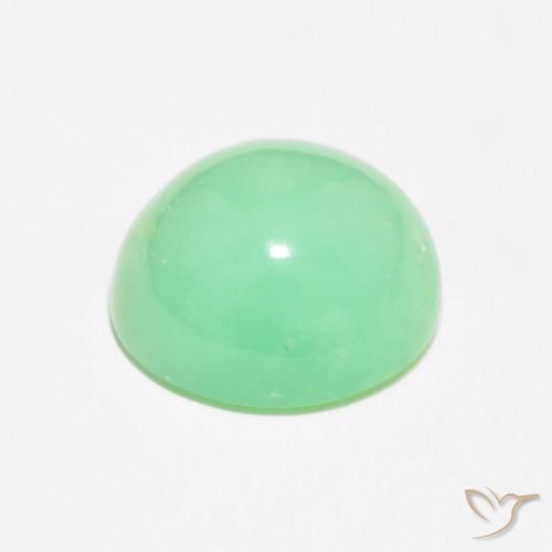 Crisoprasio Verde felce chiaro naturale da 8.40 ct, Ovale, Opaco