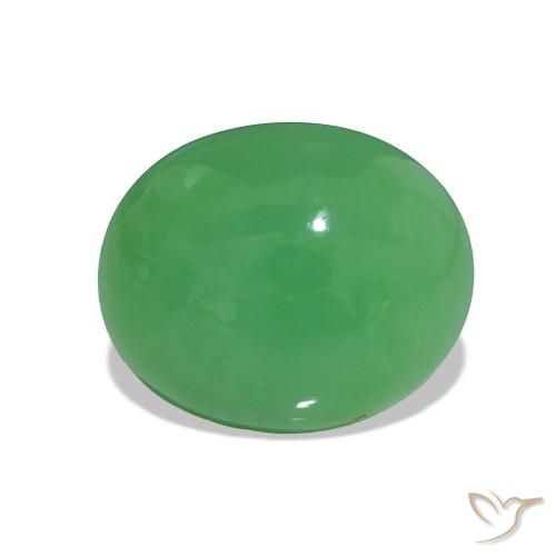 3.50ct Verde giallastro Crisoprasio, Ovale, Opaco