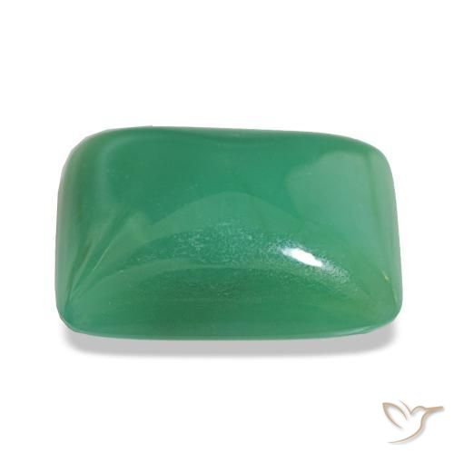 Crisoprasio Verde medio naturale da 12.08 ct, Taglio a baguette, Opaco