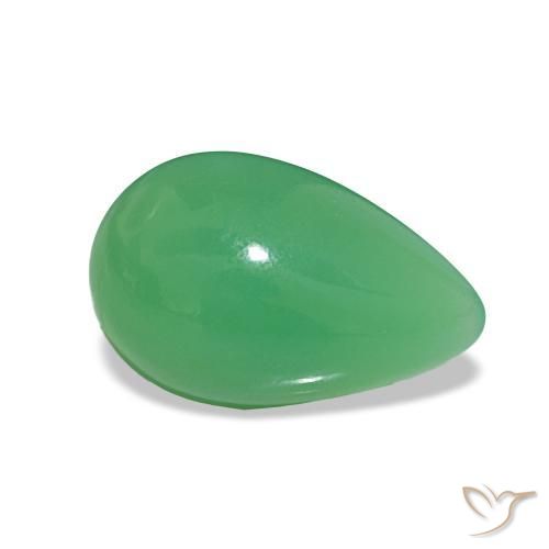 Crisoprasio Trifoglio verde naturale da 2.34 ct, Forma a pera, Opaco