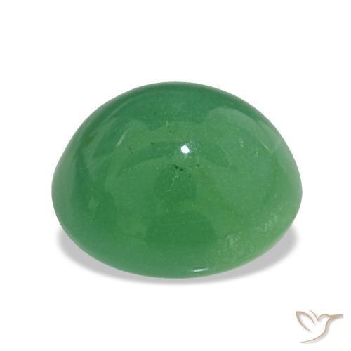 Crisoprasio Trifoglio verde naturale da 5.48 ct, Taglio ovale, Opaco