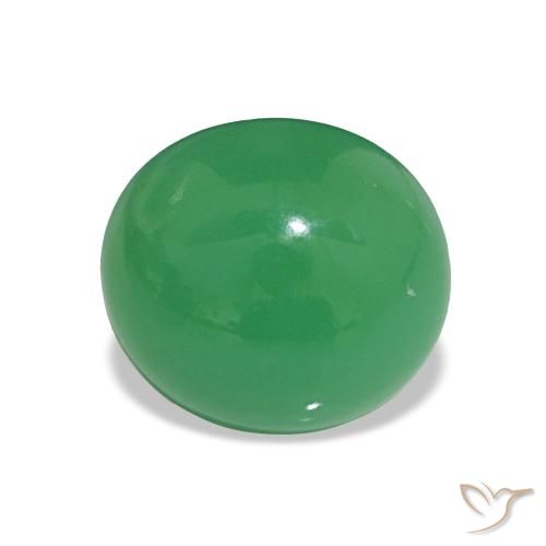 Crisoprasio Trifoglio verde naturale da 2.15 ct, Taglio ovale, Opaco