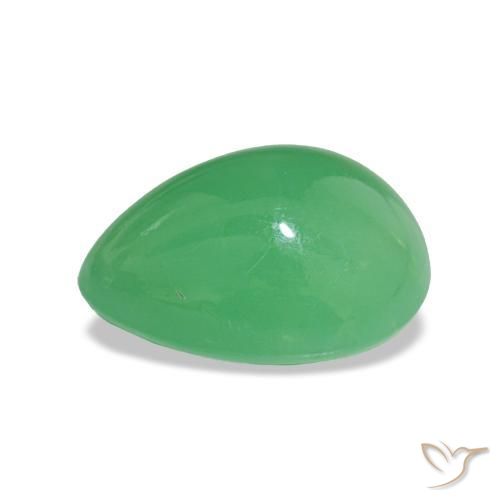 Crisoprasio Verde medio naturale da 2.30 ct, Forma a pera, Opaco