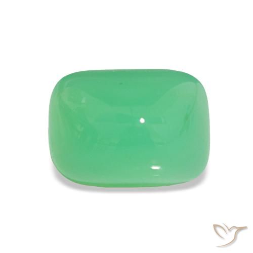 Crisoprasio Verde brillante naturale da 2.24 ct, Taglio a baguette, Opaco