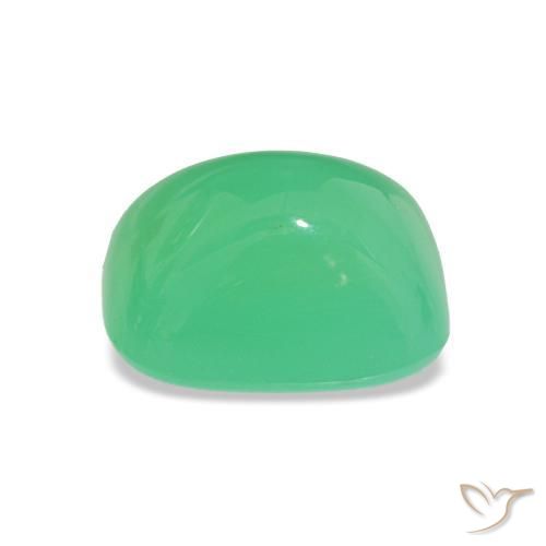 Crisoprasio Verde brillante naturale da 2.24 ct, Taglio a baguette, Opaco