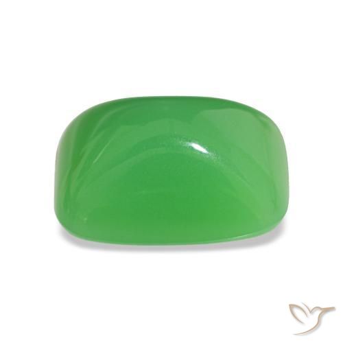 Crisoprasio Verde brillante naturale da 8.28 ct, Taglio a baguette, Opaco