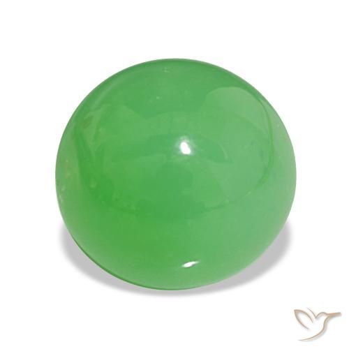 Crisoprasio Verde elettrico naturale da 7.50 ct, Taglio ovale, Opaco