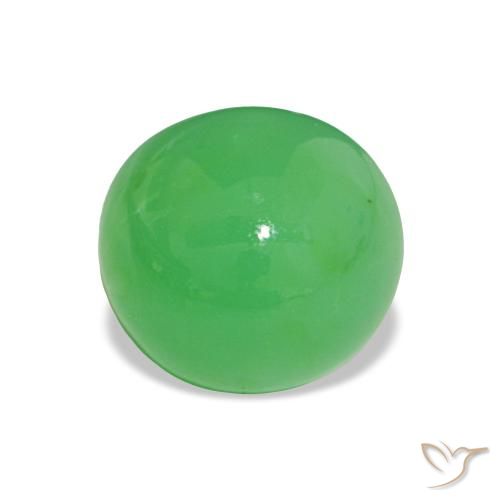 Crisoprasio Verde elettrico naturale da 2.73 ct, Taglio ovale, Opaco