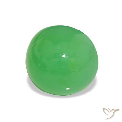 Crisoprasio Verde elettrico naturale da 2.73 ct, Taglio ovale, Opaco