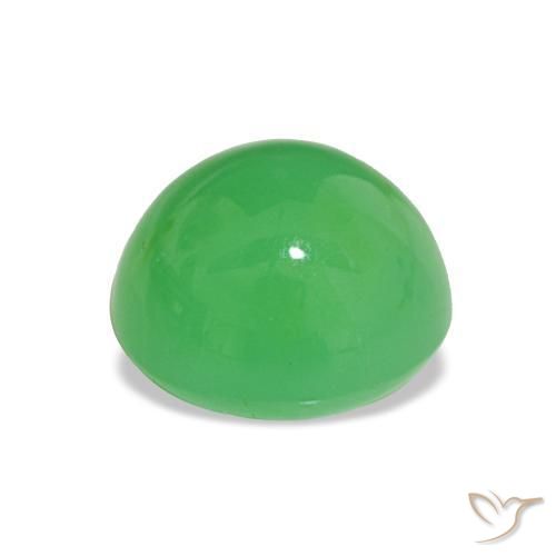 Crisoprasio Verde elettrico naturale da 2.73 ct, Taglio ovale, Opaco