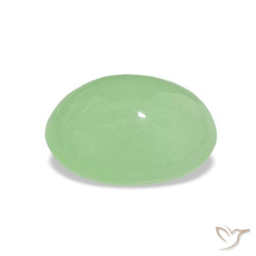 Crisoprasio Verde lime naturale da 2.57 ct, Taglio ovale, Traslucido