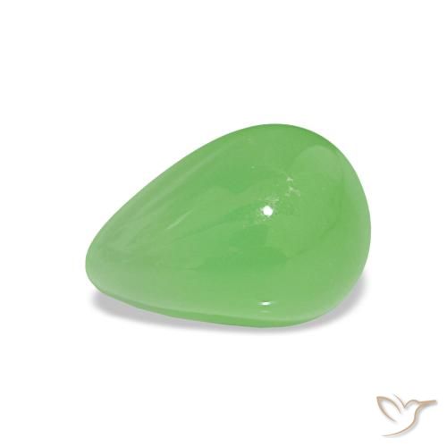 1.20ct Verde acceso Crisoprasio, Forma a pera, Traslucido