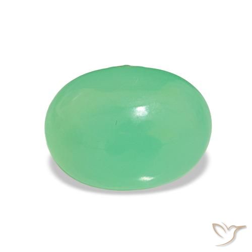 1.71ct Verde brillante Crisoprasio Pietre preziose, Ovale, Traslucido