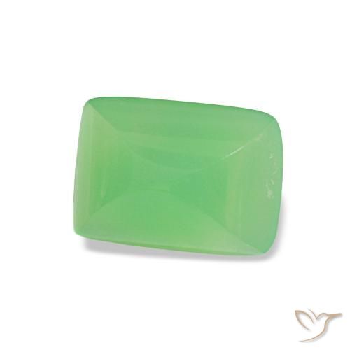 Crisoprasio Verde acceso naturale da 1.15 ct, Taglio a baguette, Traslucido