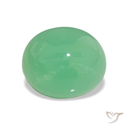 3.58ct Verde chiaro Crisoprasio, Ovale, Opaco