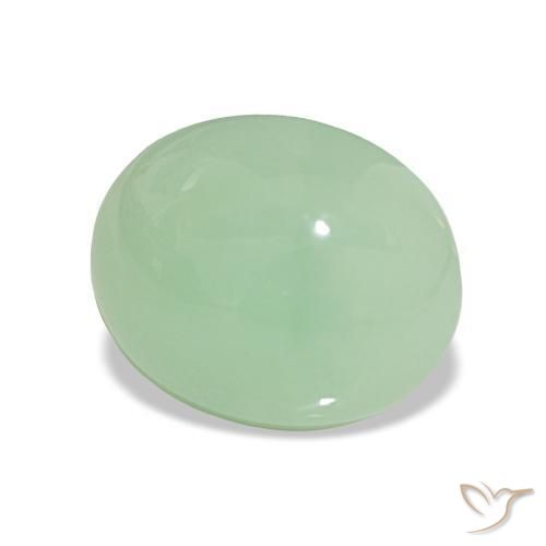 Crisoprasio Medium Light-Green naturale da 7.28 ct, Taglio ovale, Opaco