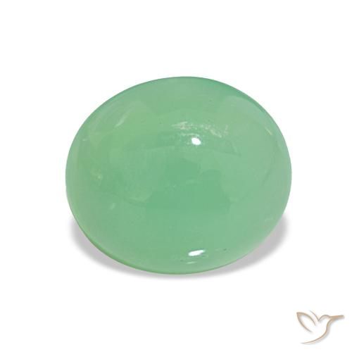 Crisoprasio Verde chiaro naturale da 2.80 ct, Taglio ovale, Traslucido