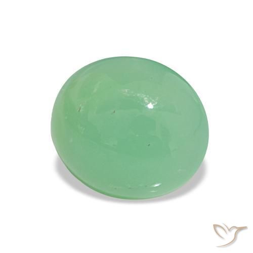 Crisoprasio Verde chiaro naturale da 2.80 ct, Taglio ovale, Traslucido
