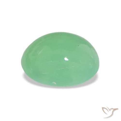 Crisoprasio Verde chiaro naturale da 2.80 ct, Taglio ovale, Traslucido