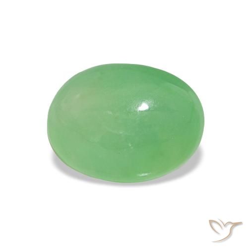 Crisoprasio Trifoglio verde naturale da 2.08 ct, Taglio ovale, Traslucido