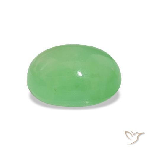 Crisoprasio Trifoglio verde naturale da 2.08 ct, Taglio ovale, Traslucido