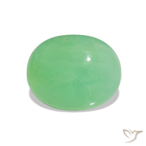 2.31ct Verde chiaro di trifoglio Crisoprasio Pietre preziose, Ovale, Traslucido