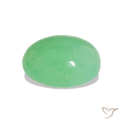 Crisoprasio Verde chiaro di trifoglio naturale da 2.31 ct, Taglio ovale, Traslucido