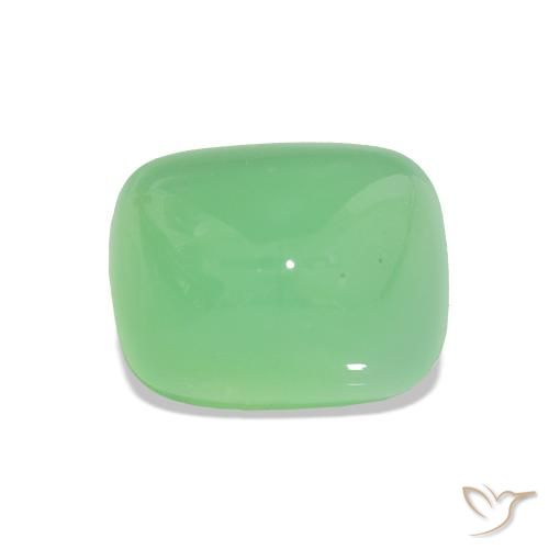 Crisoprasio Verde chiaro naturale da 3.38 ct, Taglio a baguette, Traslucido