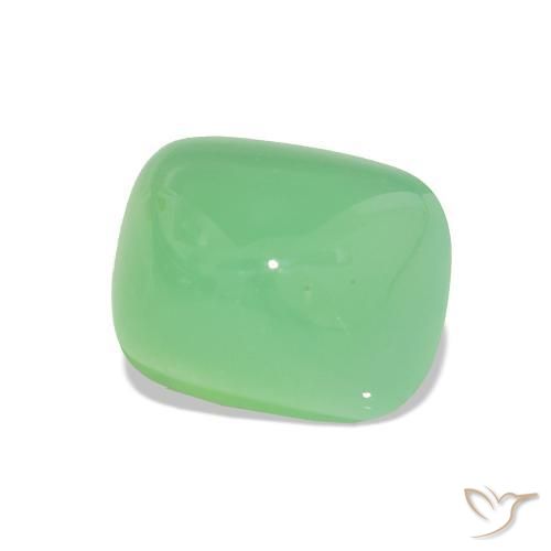 Crisoprasio Verde chiaro naturale da 3.38 ct, Taglio a baguette, Traslucido