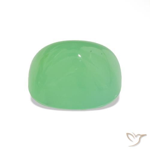 Crisoprasio Verde chiaro naturale da 3.38 ct, Taglio a baguette, Traslucido