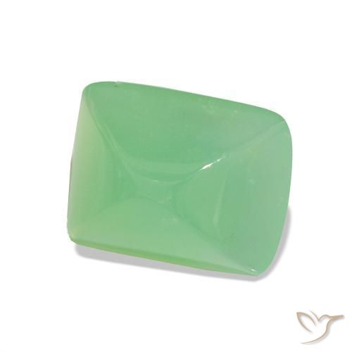 Crisoprasio Verde chiaro naturale da 3.16 ct, Taglio a baguette, Traslucido