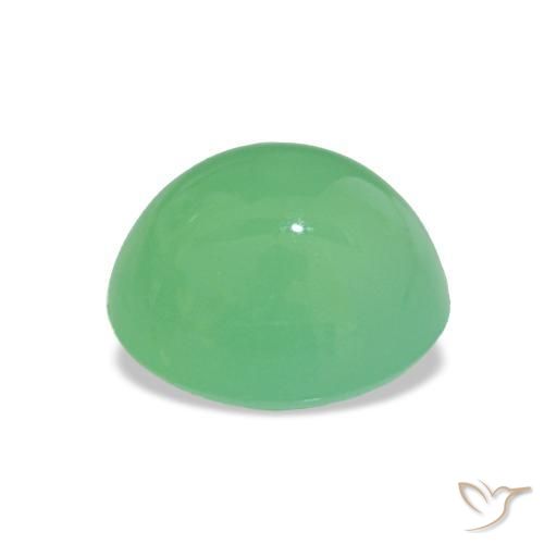 Crisoprasio Verde chiaro naturale da 1.52 ct, Taglio ovale, Traslucido