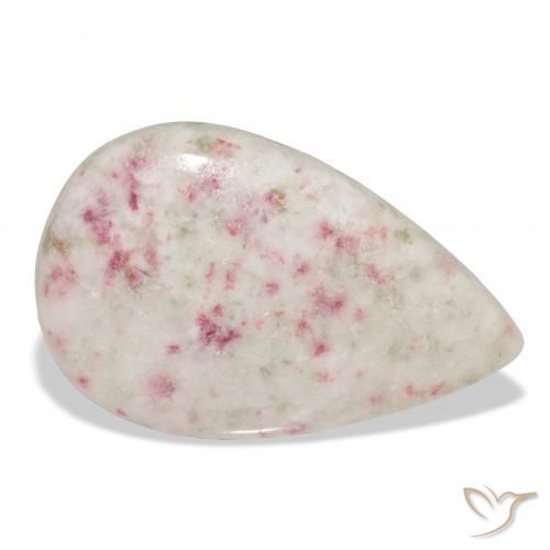 Cinabro Multicolore naturale da 17.31 ct, Forma a pera, Opaco