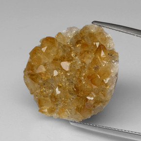 Geodi di citrino giallo oro naturale da 32,01 ct, forma fantasia, opaco