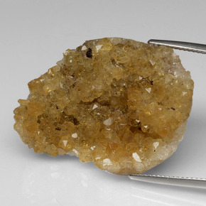 Geodi di citrino naturale giallo da 40,22 ct, forma fantasia, opaco