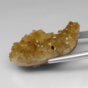 Geodi di citrino naturale giallo da 40,22 ct, forma fantasia, opaco