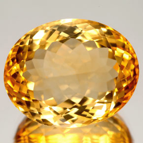 Citrino naturale giallo da 28,14 ct, taglio ovale, VVS