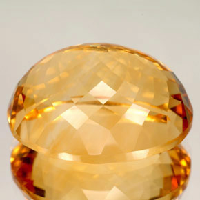 Citrino naturale giallo da 28,14 ct, taglio ovale, VVS
