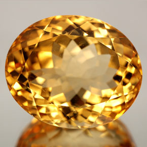 Citrino naturale arancione da 27,06 ct, taglio ovale, VVS