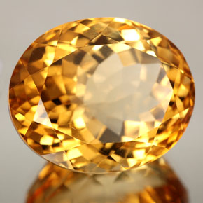 Citrino naturale arancione da 27,06 ct, taglio ovale, VVS