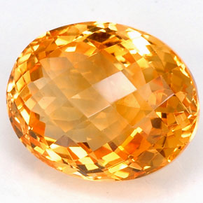 Citrino naturale giallo da 22,90 ct, taglio ovale, VVS