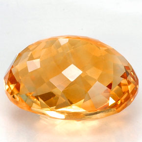 Citrino naturale giallo da 22,90 ct, taglio ovale, VVS