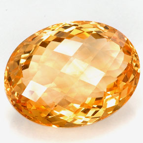 Citrino naturale giallo da 26,61 ct, taglio ovale, VVS