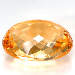 Citrino naturale giallo da 26,61 ct, taglio ovale, VVS