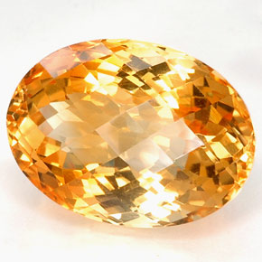 Citrino naturale giallo da 25,65 ct, taglio ovale, VVS
