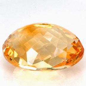 Citrino naturale giallo da 25,65 ct, taglio ovale, VVS