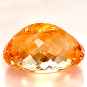 Citrino naturale giallo da 13,06 ct, taglio ovale, VVS
