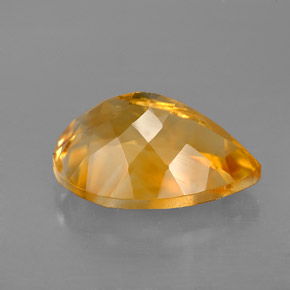 Citrino naturale giallo da 5,19 ct, taglio a pera, VVS