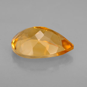 Citrino naturale giallo da 4,84 ct, taglio a pera, VVS-VS